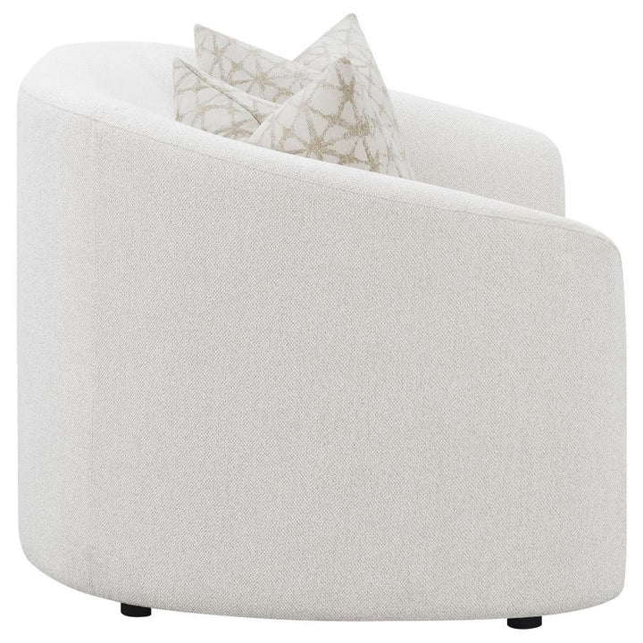 Rainn - 2 Piece Boucle Upholstered Sloped Arm Sofa Set - Latte