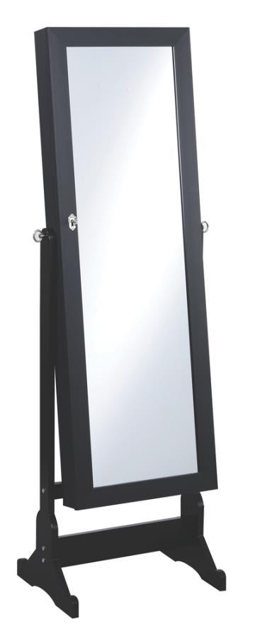 Coaster Furniture Tutuola - Cheval Mirror With Jewelry Storage - Black