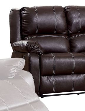 Zuriel - Synthetic Leather Recliner Loveseat - Brown