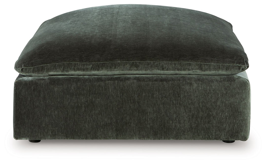 Carriage View - Oversized Accent Ottoman - Jade