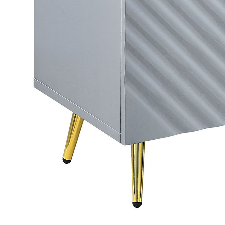 Gaines - Accent Cabinet - Gray High Gloss