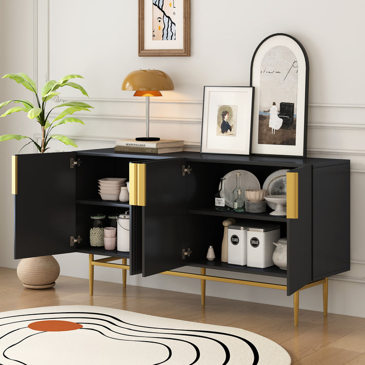 modern-elegant-4-door-sideboard-with-gold-metal-handle