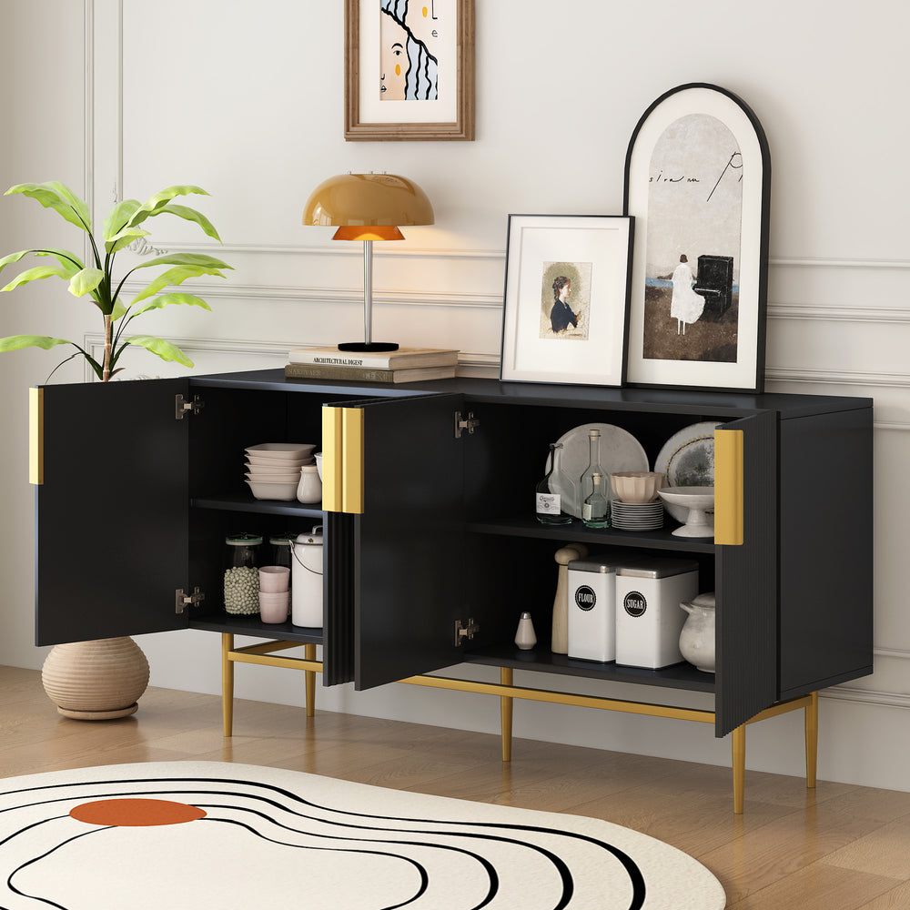 modern-elegant-4-door-sideboard-with-gold-metal-handle