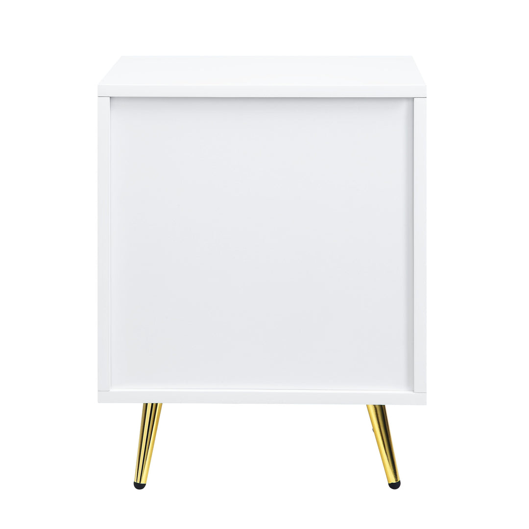 Gaines - High Gloss Nightstand - White