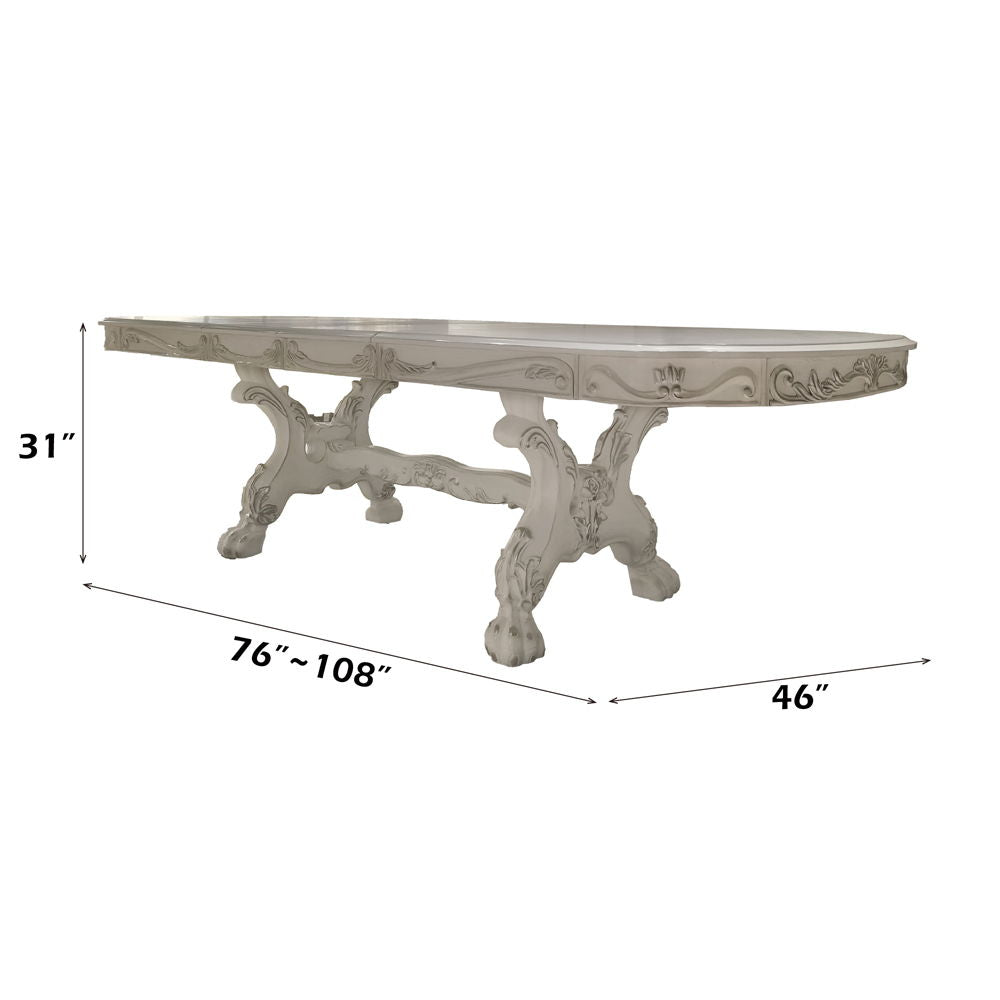 Dresden - 108" Dining Table - Bone White