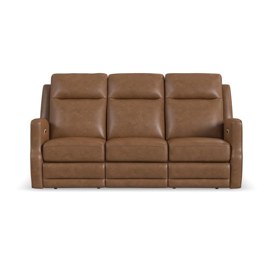 Flexsteel 1585-62PH-68572 Maxwell  Power Reclining Sofa With Power Headrests And Lumbar  Cedar
