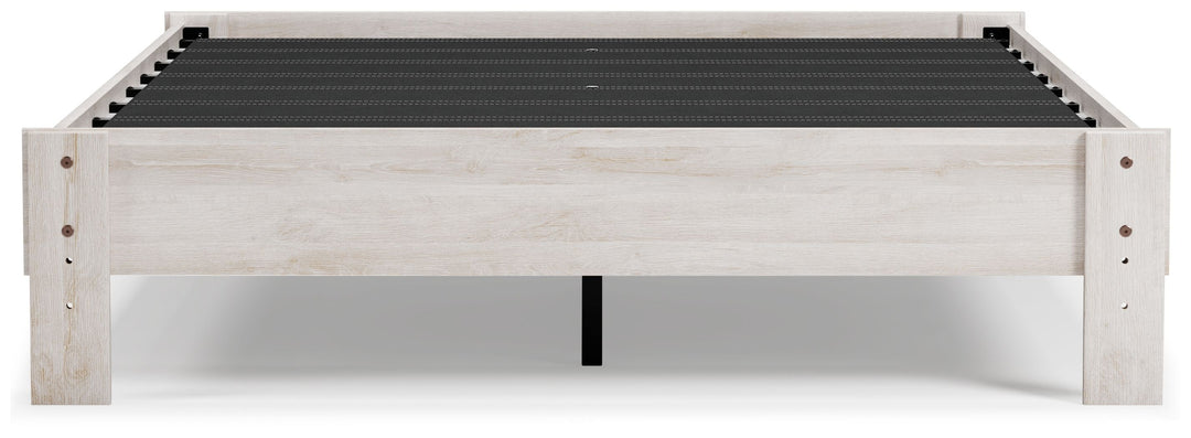 Shawburn - Queen Platform Bed - Whitewash