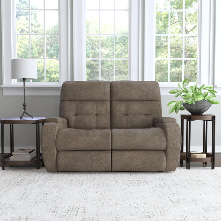 flexsteel-b3906-60h-strait-power-reclining-loveseat-with-power-headrests-dark-brown