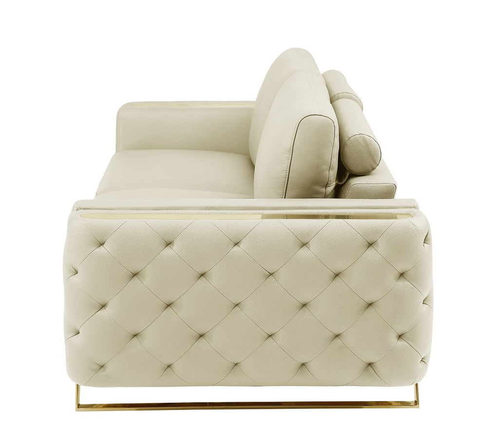 DivanItalia 1050 Sofa in Top-Grain Italian Leather - Beige
