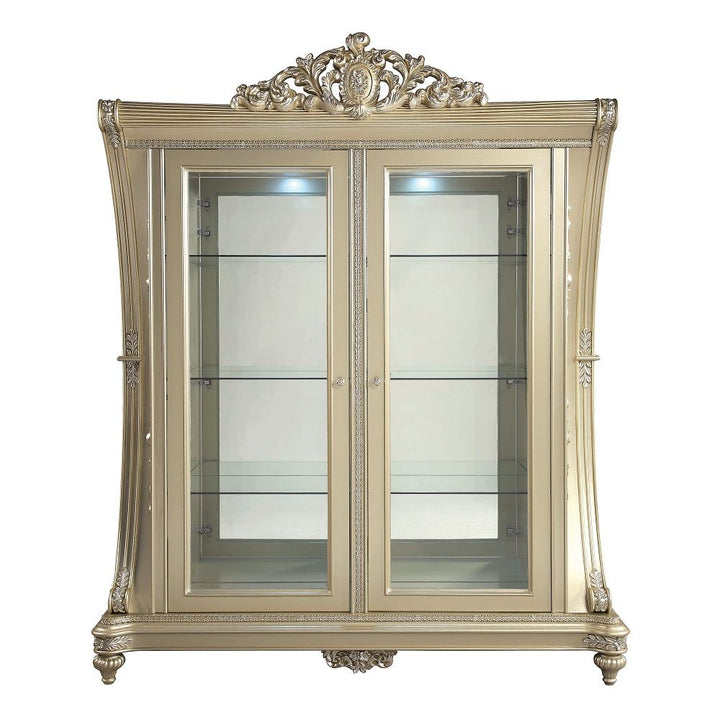 ACME Furniture Vatican Curio Champagne Silver