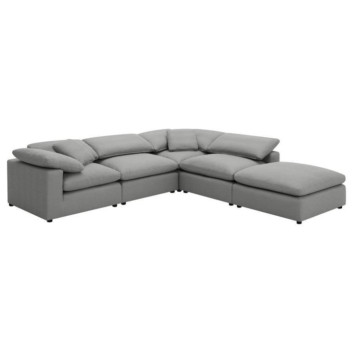 Raleigh - Boucle Upholstered Armless Chair - Gray