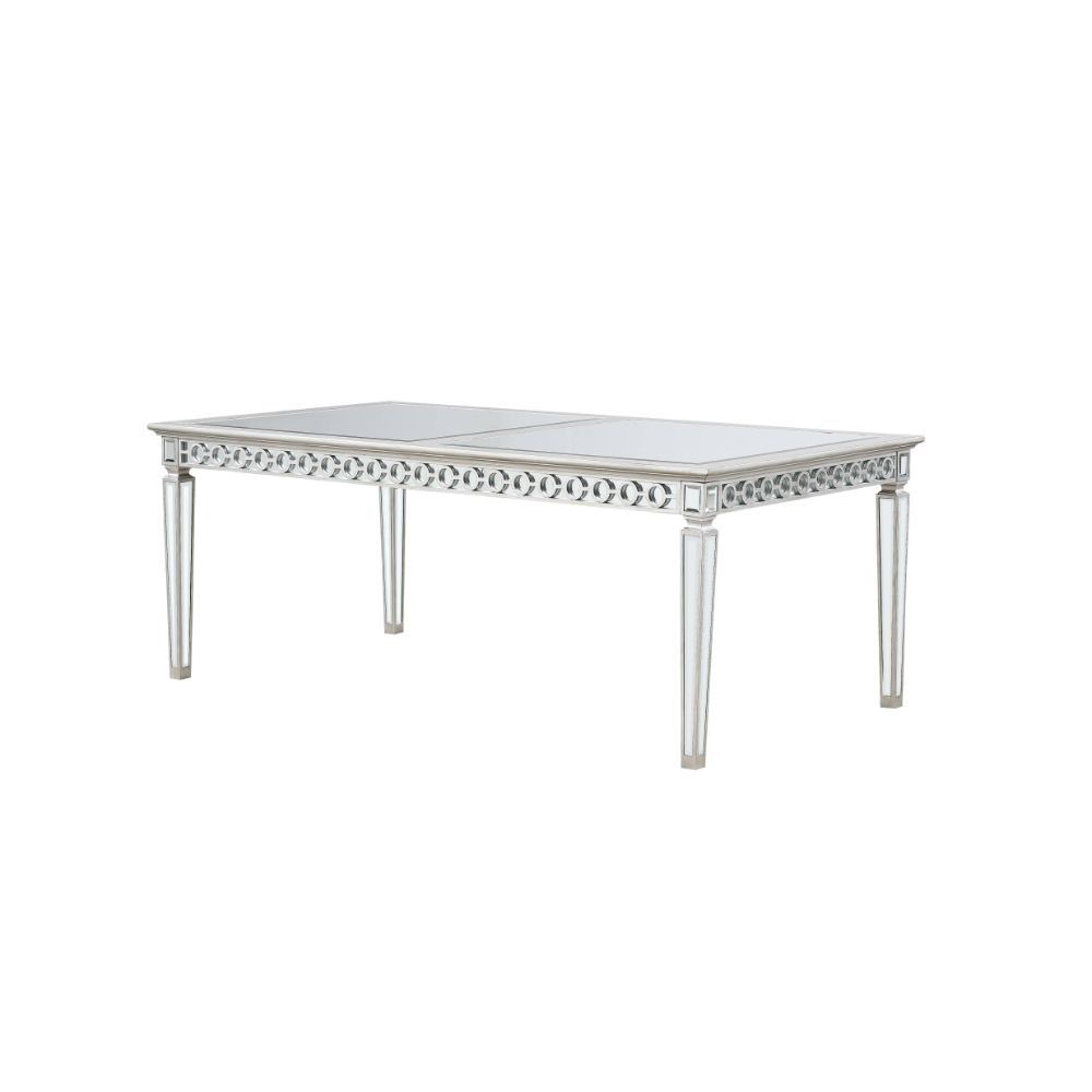 Varian - Dining Table 78"L) - Mirrored & Antique Platinum