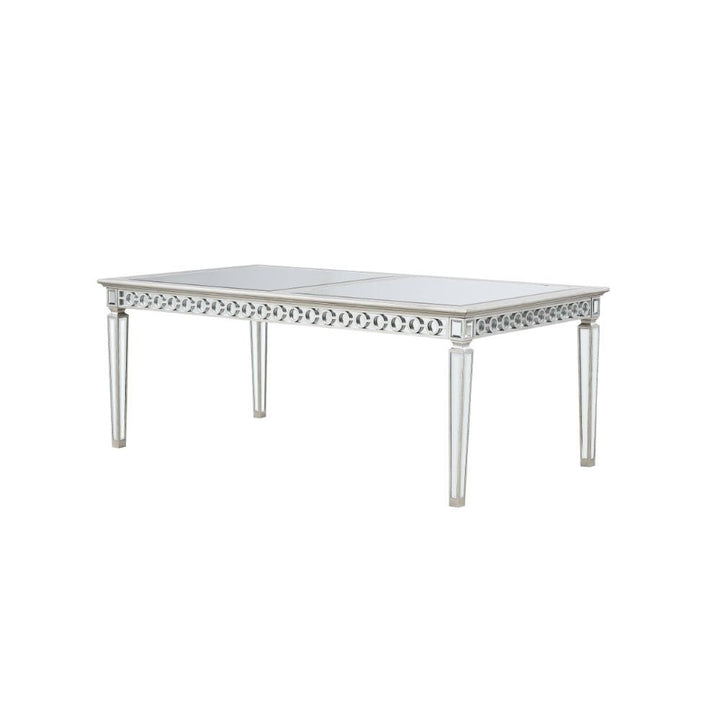 Varian - Dining Table 78"L) - Mirrored & Antique Platinum