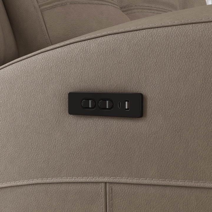 Iris Power Recliner With Power Headrest Khaki