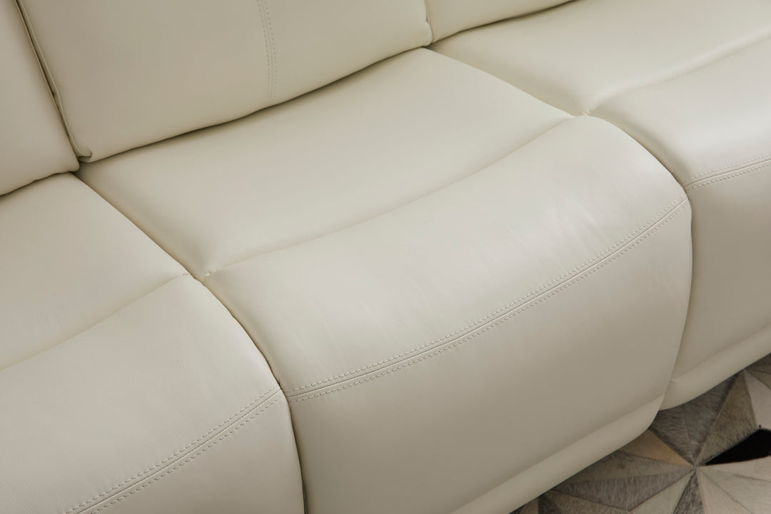 Flexsteel 1158-63GL-32611 Alister  Power Gliding Sofa With Power Headrests & Lumbar  Porcelain