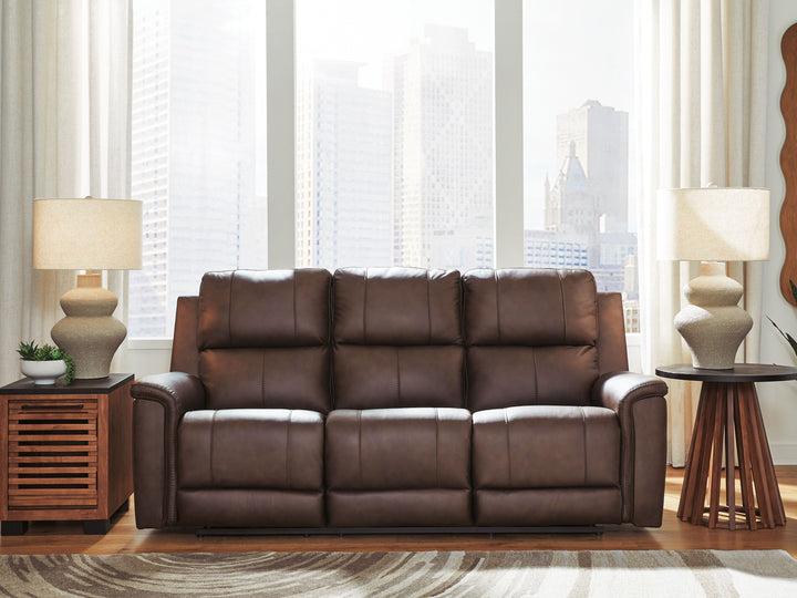 Bleckley - Power Reclining Sofa With Adjustable Headrest - Espresso by Ashley Furniture product image