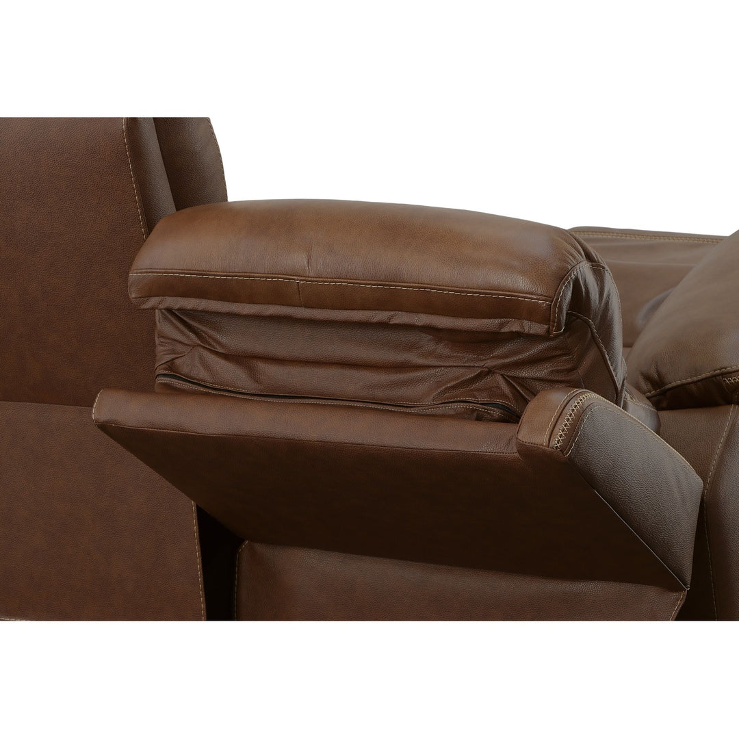 Flexsteel 1759-62PH-20272 Jackson  Power Reclining Sofa With Power Headrests  Whiskey