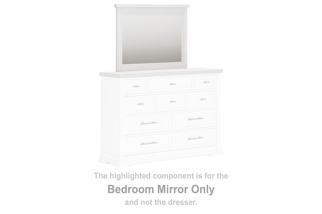 Ashbryn - Bedroom Mirror - White / Natural