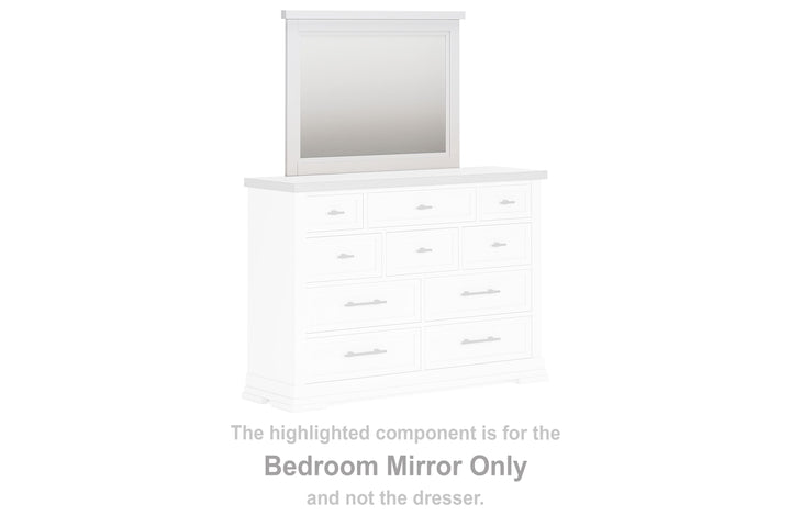 Ashbryn - Bedroom Mirror - White / Natural