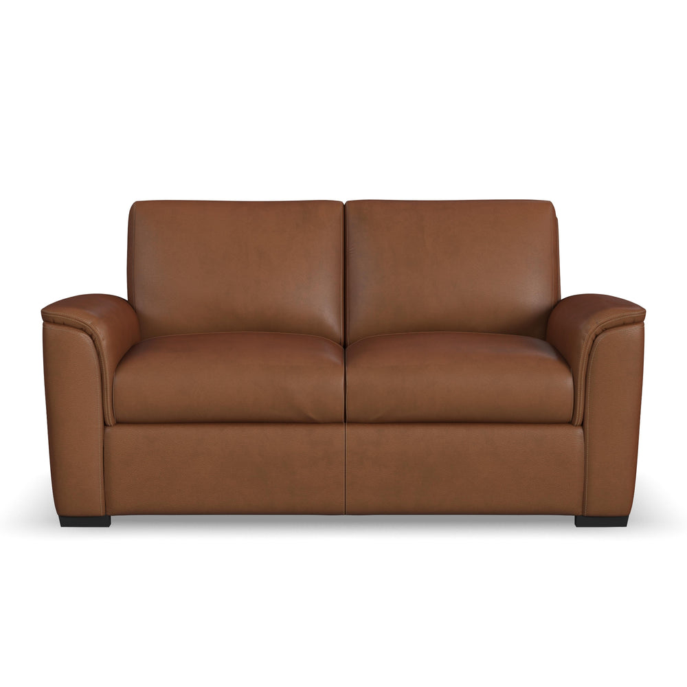 Henry Leather Loveseat in Caramel