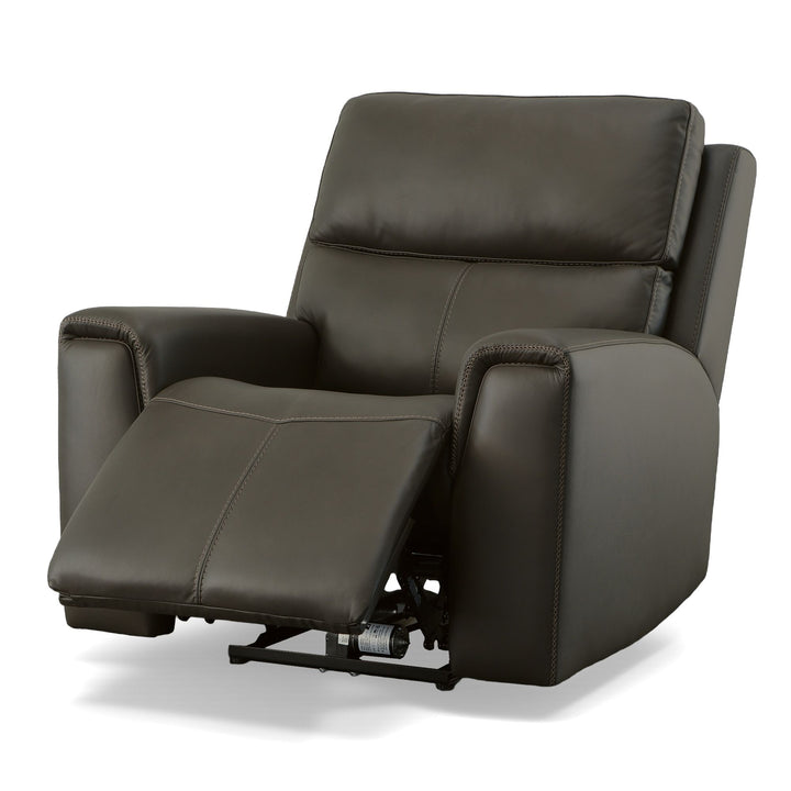 Jarvis Leather Power Recliner with Power Headrest in Mica
