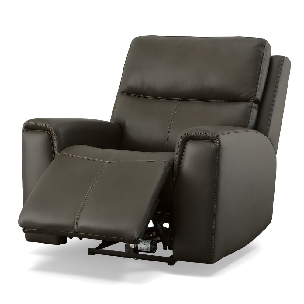 Jarvis Leather Power Recliner with Power Headrest in Mica