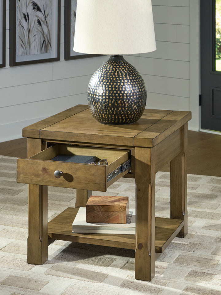 Vandenmore - Rectangular End Table - Medium Brown by Ashley Furniture product image