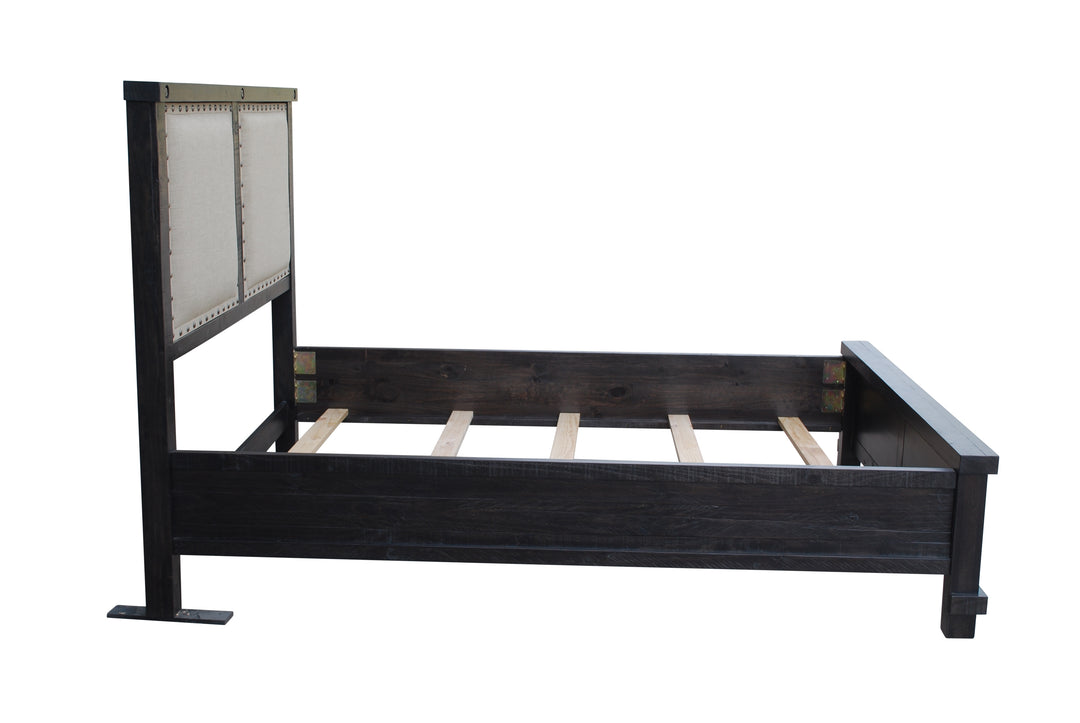 Modus Furniture 7Yc9P5 Yosemite Upholstered Wood Panel Bed In Cafe