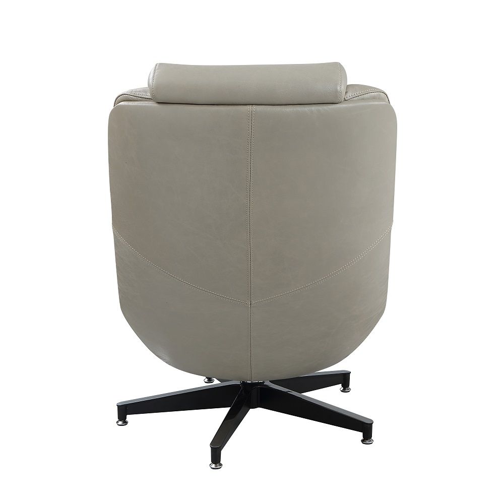 Piran - Accent Chair With Swivel - Twilight Top Grain Leather
