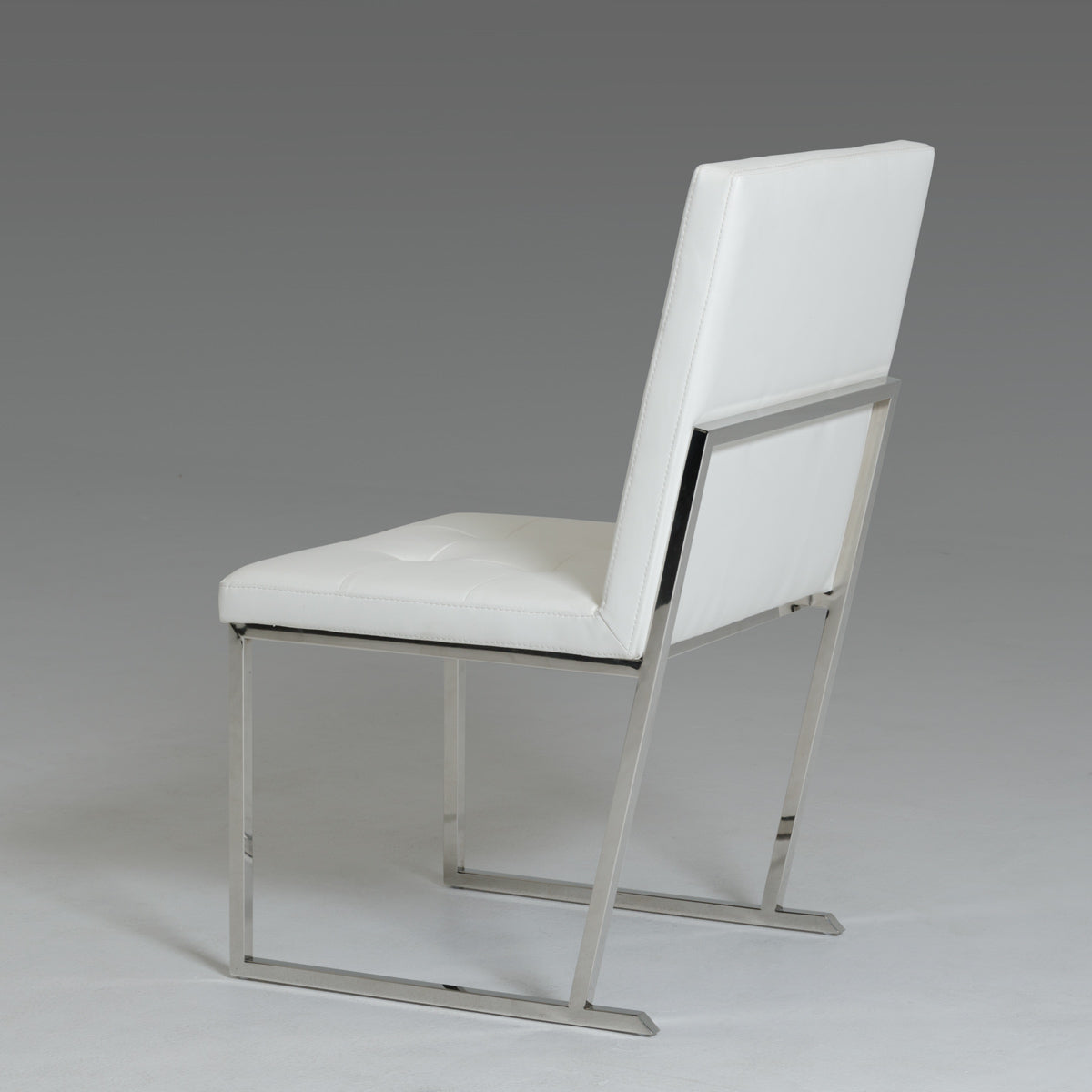 Click - Modern White Leatherette Dining Chair (Set of 2)