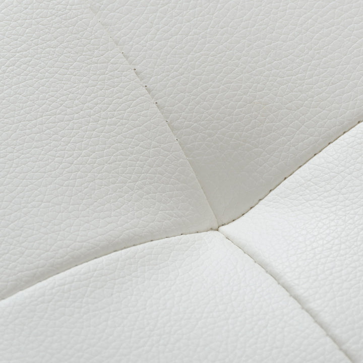 Click - Modern White Leatherette Dining Chair (Set of 2)