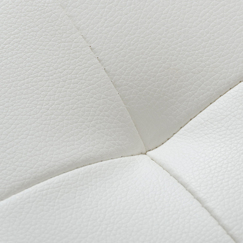 Click - Modern White Leatherette Dining Chair (Set of 2)