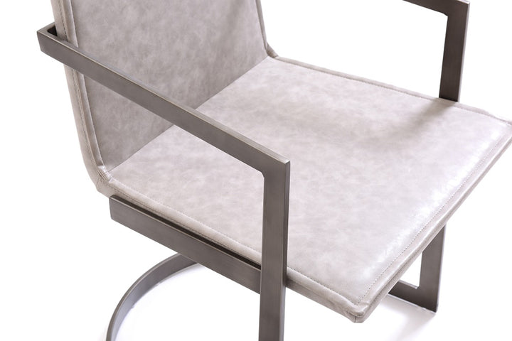 Jago  Modern White Wash Grey Dining Chair
