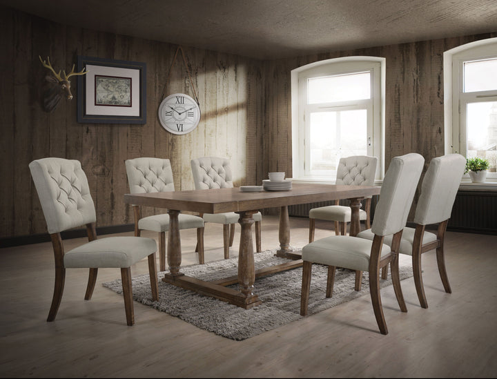 Bernard - 7 Pieces Dining Room Set - Oak