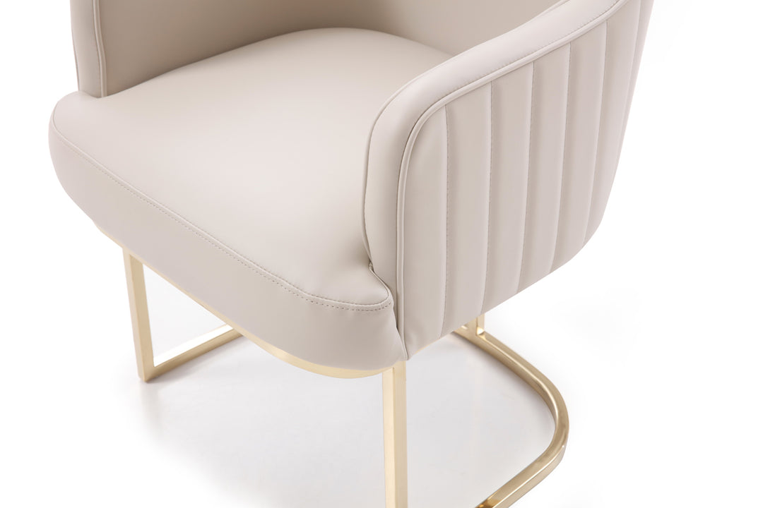 Tyler - Modern Grey  Gold Dining Chair