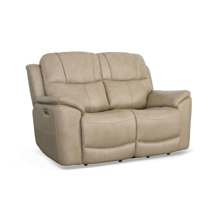 Crew Power Reclining Loveseat With Power Headrests &amp; Lumbar Pebble