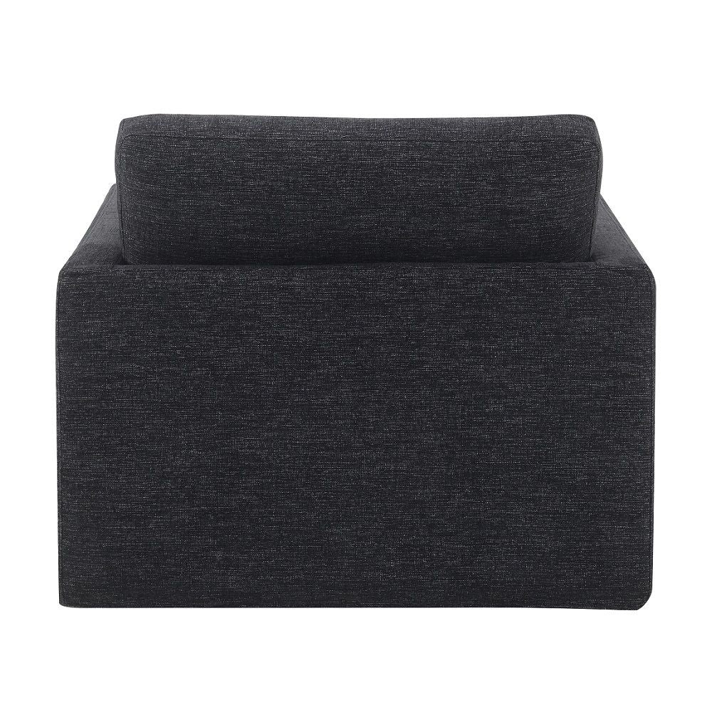 Frederick - Swivel Chair With Pillow - Dark Gray Fabric