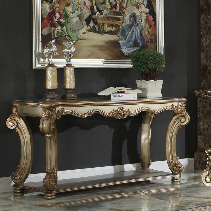 ACME Furniture Vendome Sofa Table Gold Patina