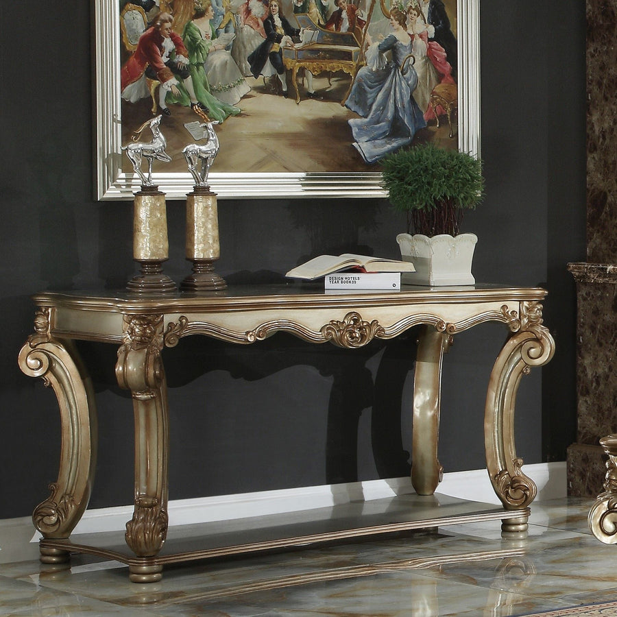 ACME Furniture Vendome Sofa Table Gold Patina