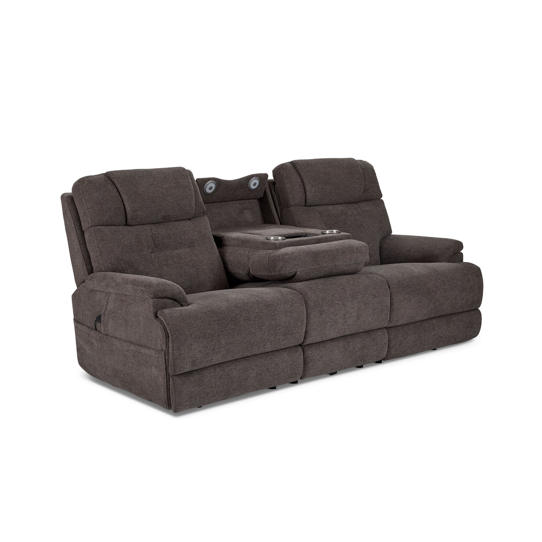 Flexsteel 1080-63P5-35804 Zofa  Power Sleep Sofa With Power Headrests & Lumbar  Umber