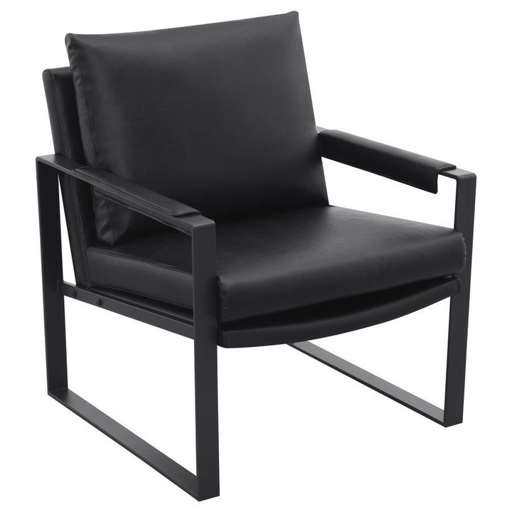 Coaster Furniture Rosalind - Upholstered Track Arm Accent Chair - Black