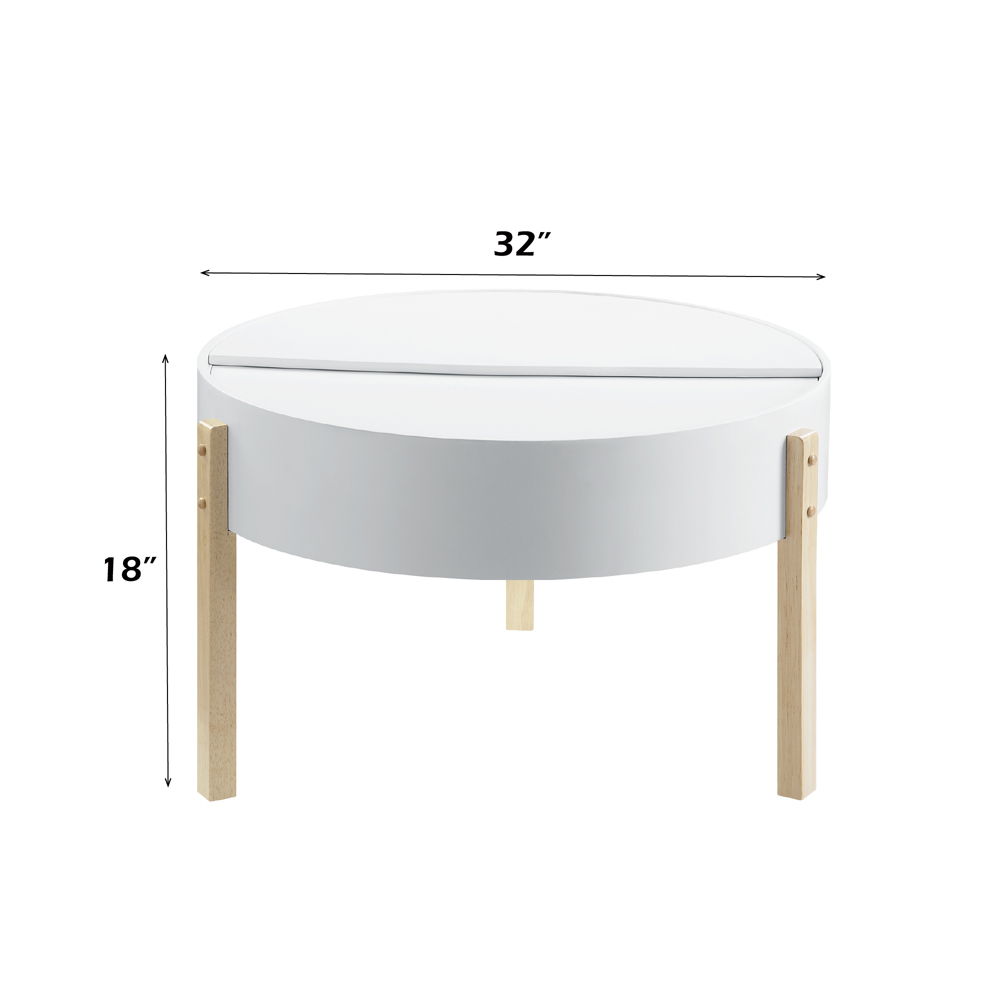 Bodfish - Coffee Table - White & Natural