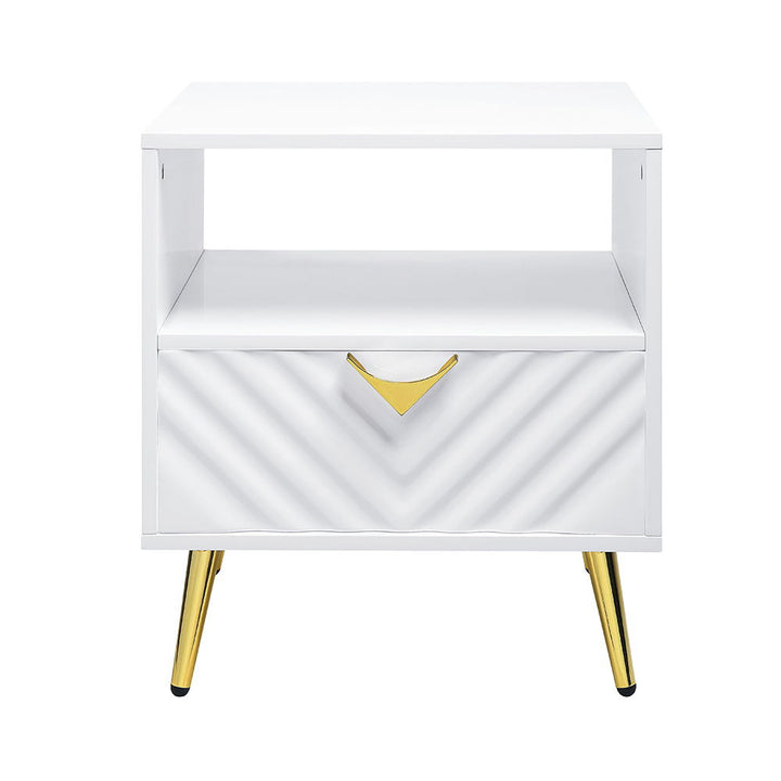 Gaines - End Table - White High Gloss