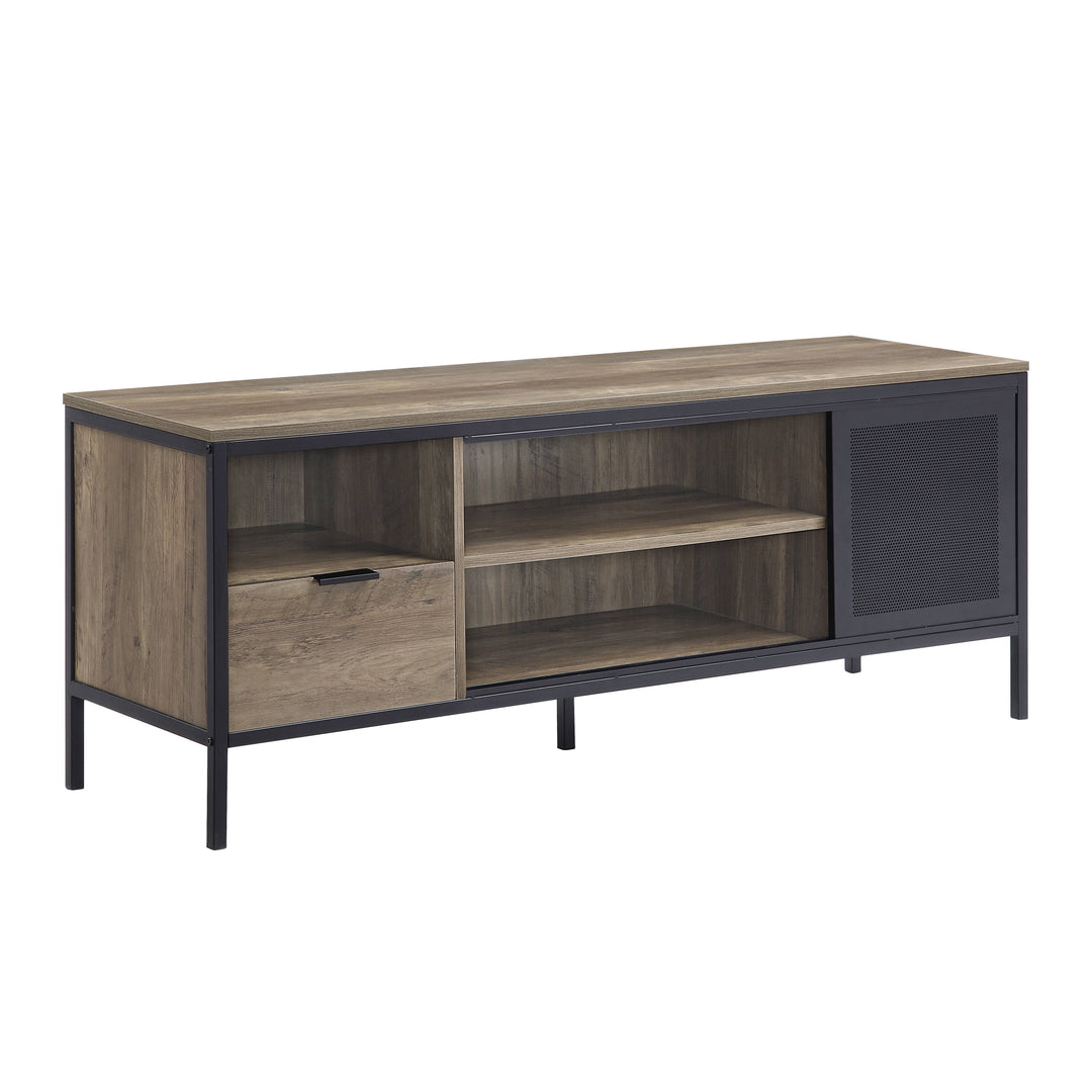 Nantan - TV Stand - Rustic Oak / Black