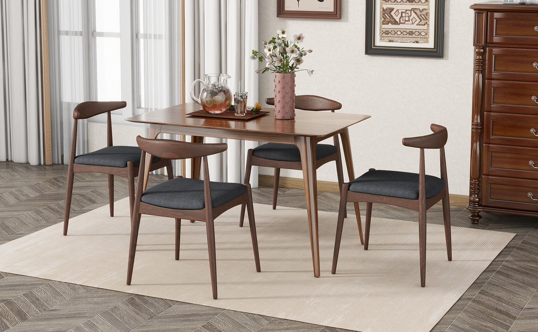 5-piece-mid-century-modern-dining-set-in-walnut-and-light-beige