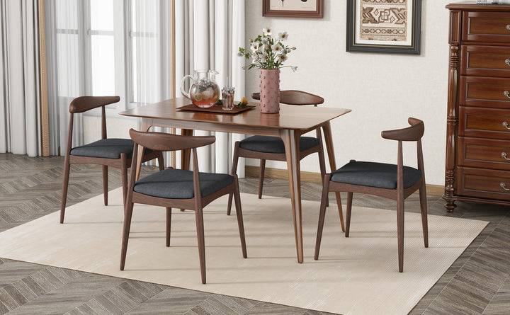 5-piece-mid-century-modern-dining-set-in-walnut-and-light-beige