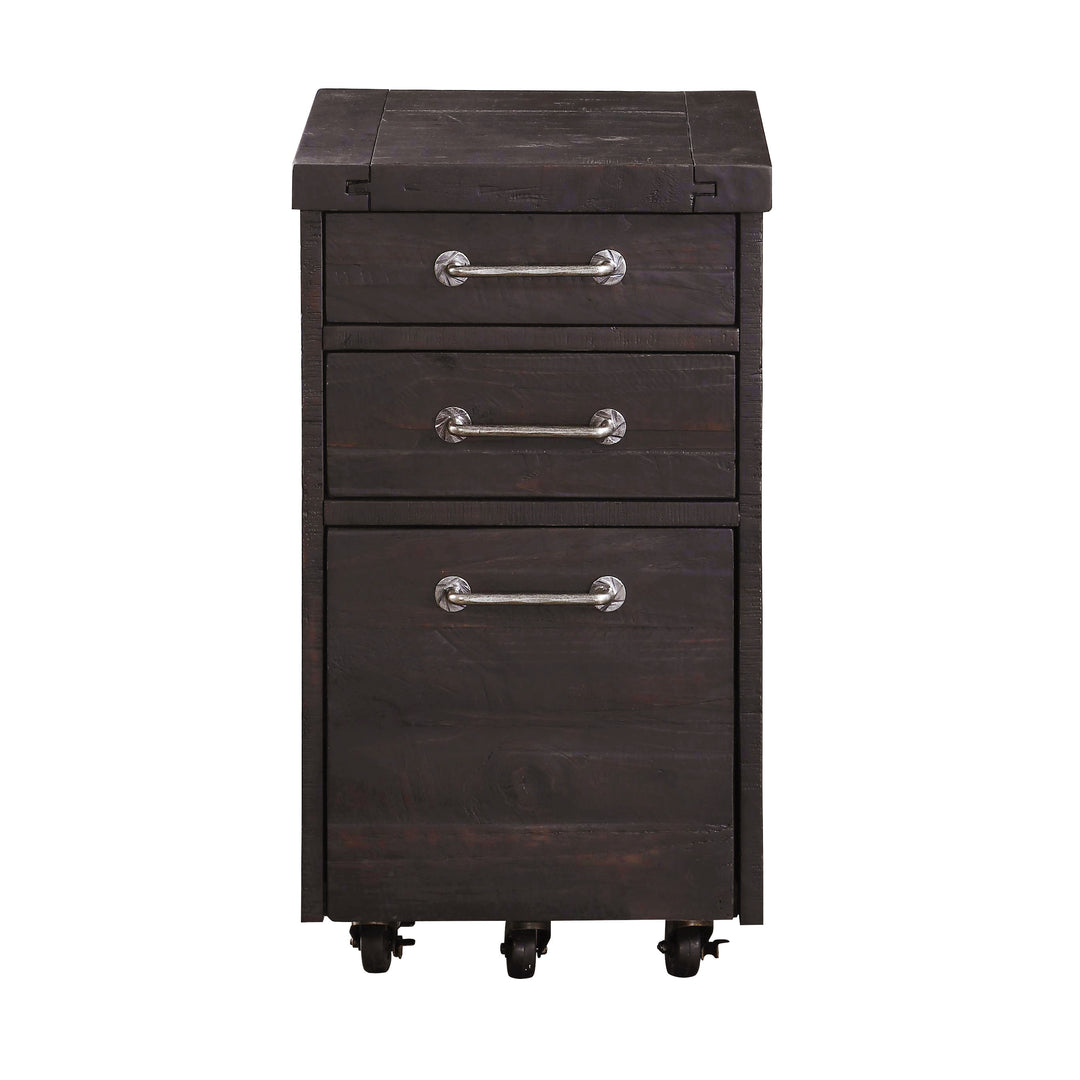 Modus Furniture 7Yc917 Yosemite Solid Wood Rollling File Cabinet In Cafe