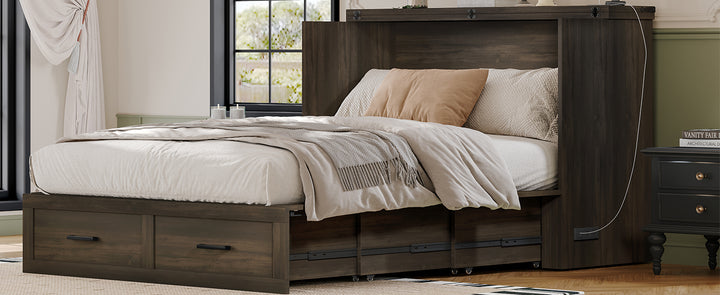 full-size-farmhouse-murphy-cabinet-bed-with-charging-station-and-storage-rustic-gray