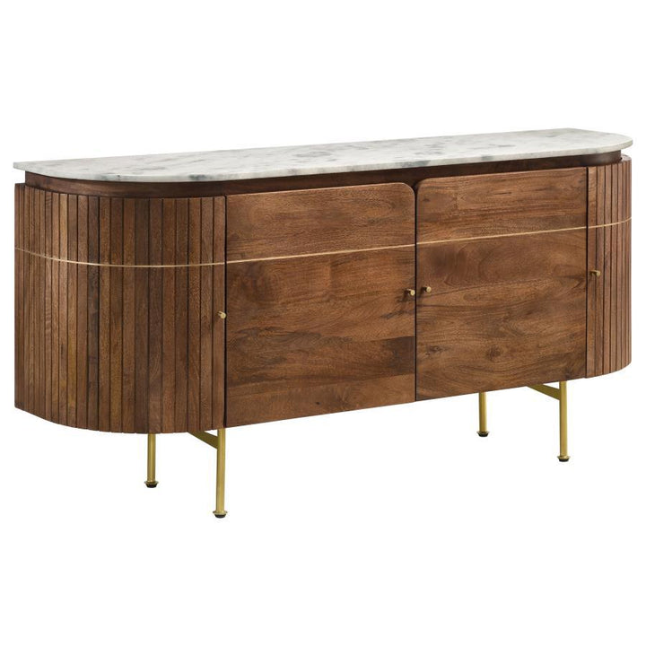 Coaster Furniture Ortega - 4 Door Marble Top Sideboard Buffet Cabinet - Natural