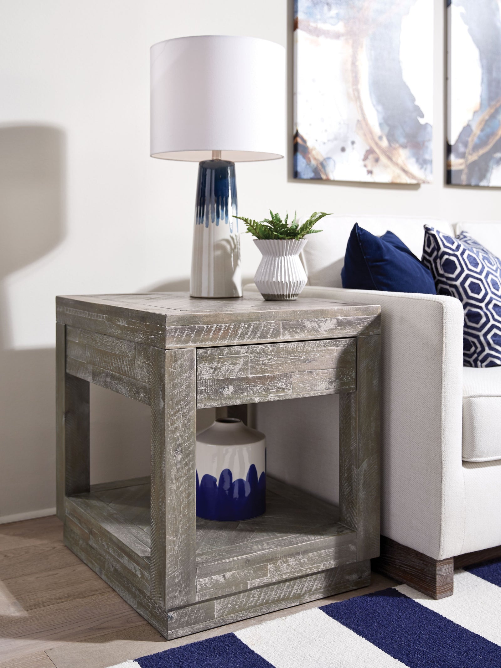 herringbone-solid-wood-one-drawer-end-table